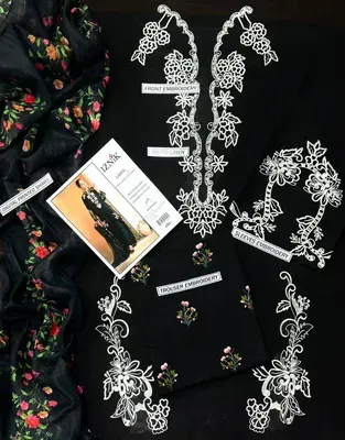 Black Embroidered Lawn 3Pcs Set for Women thumbnail 3
