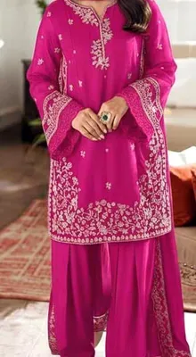 Pink Embroidered Lawn 3Pcs Set for Women thumbnail 2