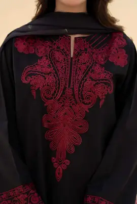 3 Pcs Women's Unstitched Embroidered Suit thumbnail 2