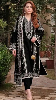 ANEELAS HIT CODE3 Pcs Unstitched Embroidered Suit