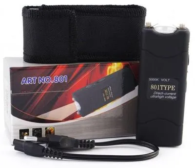 5000K Volt Black Stun Gun with Charging Case