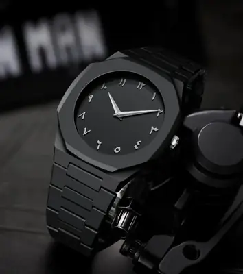 Men's Comfortable Daily Wear Black Stainless Steel Watch - 1 Pc thumbnail 2