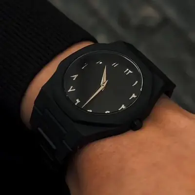 Men's Comfortable Daily Wear Black Stainless Steel Watch - 1 Pc thumbnail 5