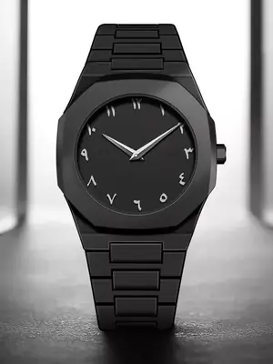 Men's Comfortable Daily Wear Black Stainless Steel Watch - 1 Pc thumbnail 6
