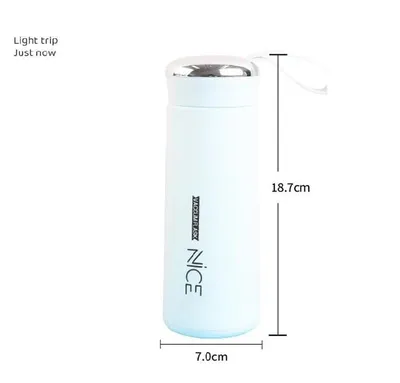 Perfect For Gym - 1 Pc Multicolor Stainless Steel Water Bottle thumbnail 2