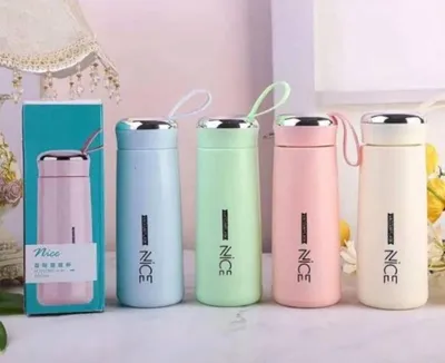 Perfect For Gym - 1 Pc Multicolor Stainless Steel Water Bottle thumbnail 7