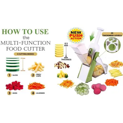 Vegetable Slicer 5in 1 ABS Plastic thumbnail 2