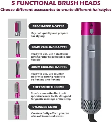 5in 1 Hair Straightener pink thumbnail 3
