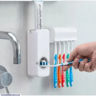 Toothpaste Dispenser And Brush Holder