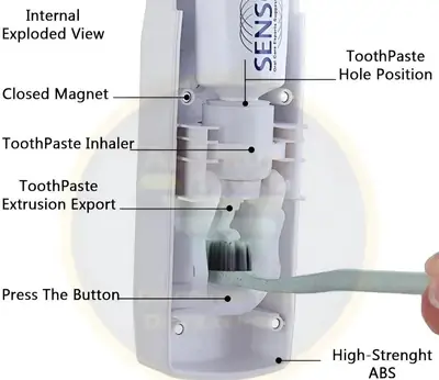 Bathroom Organization Toothpaste Dispenser thumbnail 6