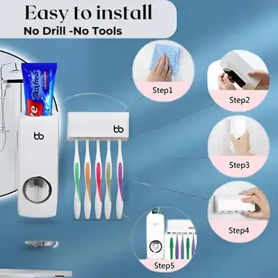 Bathroom Organization Toothpaste Dispenser thumbnail 7