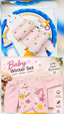 2 Pcs Girl's Cotton Printed Tracksuit