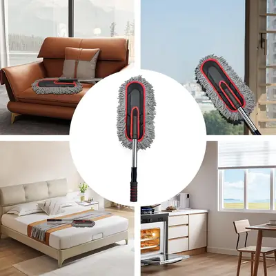 Microfiber Extendable Car Duster - Telescopic Long Handle Scratch-Free (33 Inch) thumbnail 2