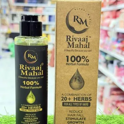 Rivaaj Mahal Herbal Hair Oil 200ml 100% Herbal Formula thumbnail 5