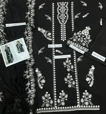 3 Pcs Women's Unstitched Embroidered Suit thumbnail 2