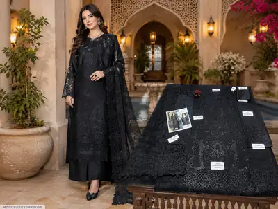 3 Pcs Women's Unstitched Embroidered Suit