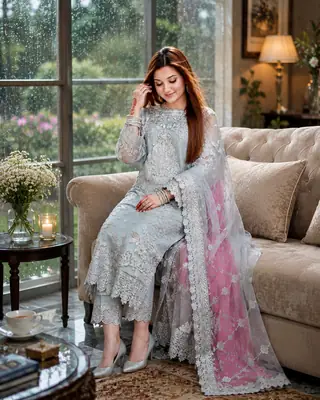 3 Pcs Women's Unstitched Embroidered Suit