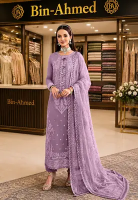 3 Pcs Women's Unstitched Embroidered Suit