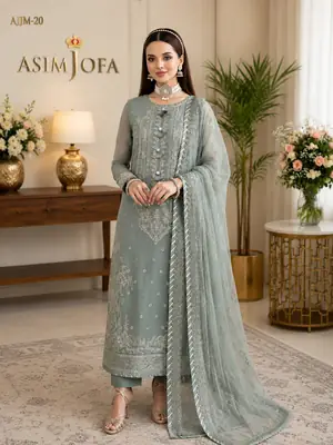 3 Pcs Women's Unstitched Embroidered Suit