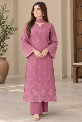 2 Pcs Women's Unstitched Embroidered Suit