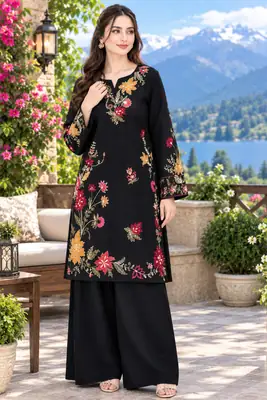 2 Pcs Women's Unstitched Embroidered Suit
