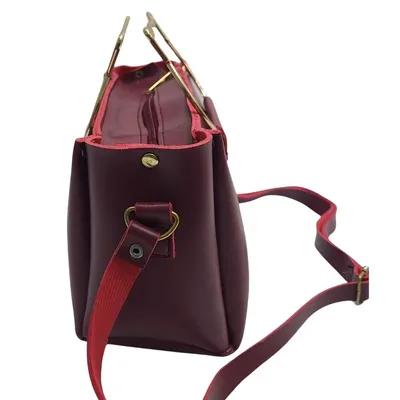 Women's PU Leather Plain Shoulder Bag thumbnail 2