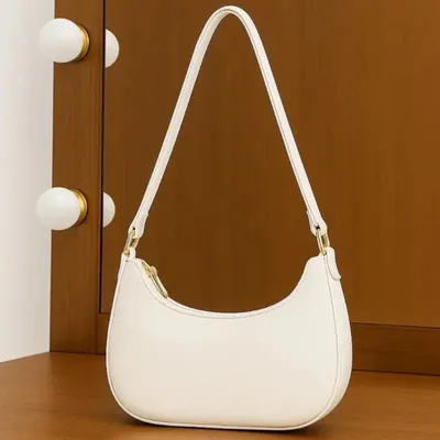 Women's PU Leather Plain Shoulder Bag thumbnail 5