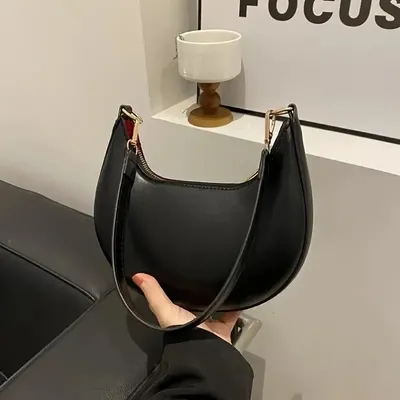 Women's PU Leather Plain Shoulder Bag thumbnail 3