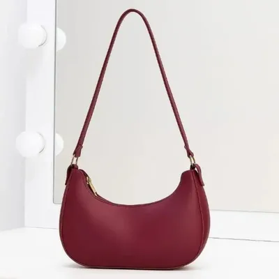 Women's PU Leather Plain Shoulder Bag thumbnail 3