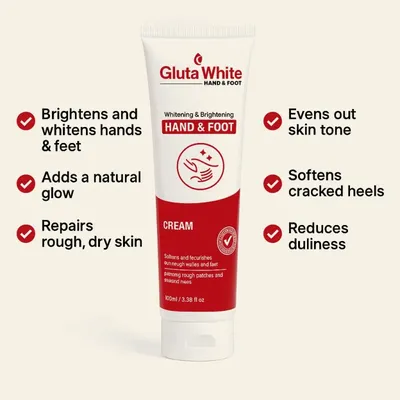 Gluta White Hand & Foot Whitening Cream 100ml thumbnail 2