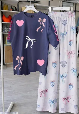 2 Pcs Women's Stitched Cotton Jersey Printed Night Suit