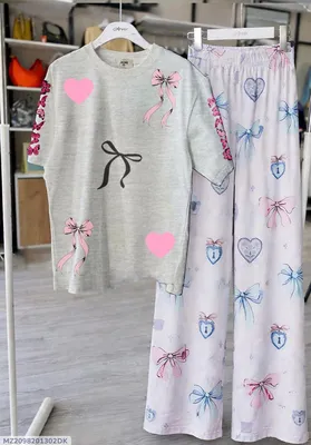 2 Pcs Women's Stitched Cotton Jersey Printed Night Suit