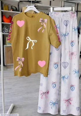 2 Pcs Women's Stitched Cotton Jersey Printed Night Suit
