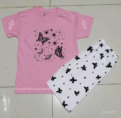 2 Pcs Women's Stitched Cotton Jersey Printed Night Suit thumbnail 4