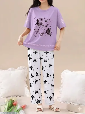 2 Pcs Women's Stitched Cotton Jersey Printed Night Suit