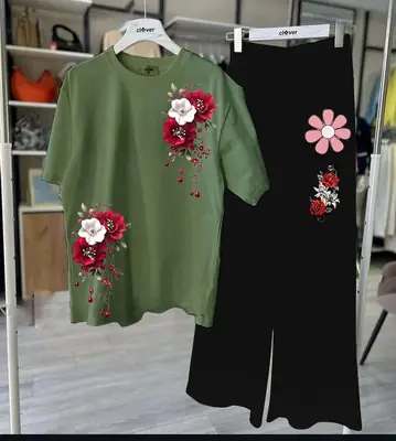 2 Pcs Women's Stitched Cotton Jersey Printed Night Suit
