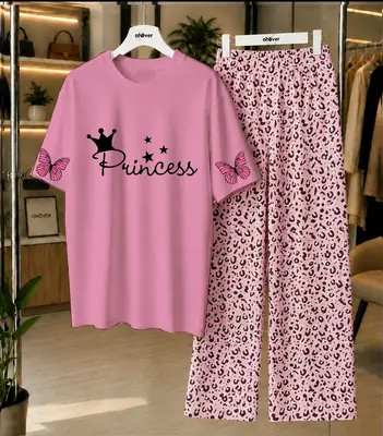 2 Pcs Women's Stitched Cotton Jersey Printed Night Suit