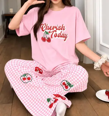 2 Pcs Women's Stitched Jersey Printed Night Suit