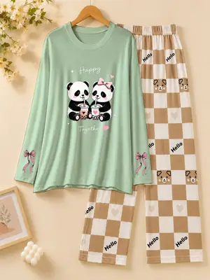 2 Pcs Women's Stitched Jersey Printed Night Suit
