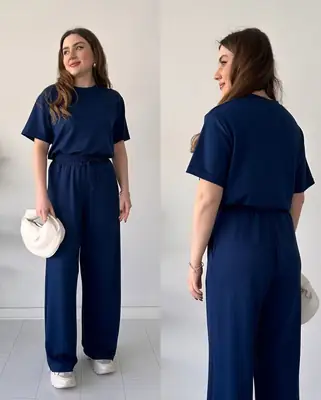 2 Pcs Women's Stitched Cotton Jersey Plain Night Suit