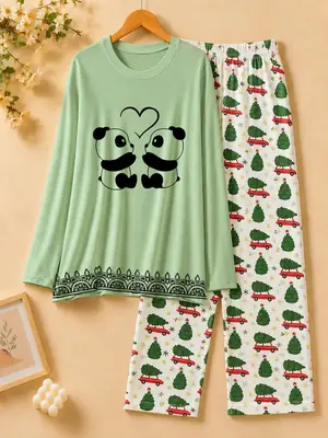 2 Pcs Women's Stitched Cotton Jersey Printed Night Suit