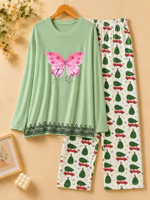 2 Pcs Women's Stitched Cotton Jersey Printed Night Suit