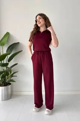 2 Pcs Women's Stitched Jersey Plain Night Suit