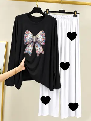 2 Pcs Women's Stitched Cotton Jersey Printed Night Suit