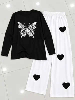 2 Pcs Women's Stitched Cotton Jersey Printed Night Suit