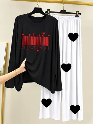 2 Pcs Women's Stitched Cotton Jersey Printed Night Suit