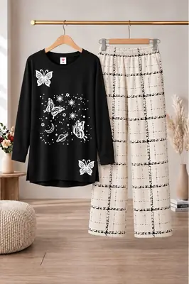 2 Pcs Women's Stitched Cotton Jersey Printed Night Suit