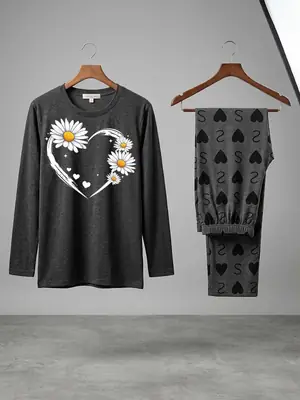 2 Pcs Women's Stitched Cotton Jersey Printed Night Suit