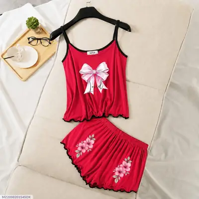 Cotton Jersey Printed Light Weight Camisole Set