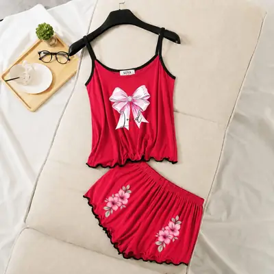 Cotton Jersey Printed Light Weight Camisole Set thumbnail 3